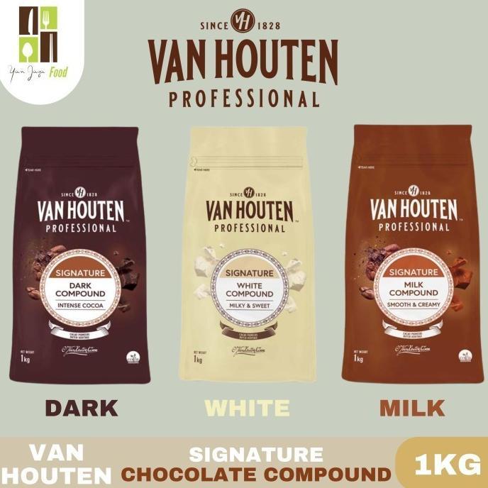 [CAQUEEN] Van Houten Professional Chocolate Compound Coin 1kg / Intense Dark Compound / Milk Compoun