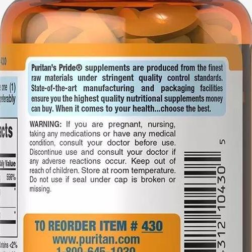 Vitbreak- Puritan Pride Vitamin C 500 Mg - 100 Kaplet Rose Puritans Puritan'S