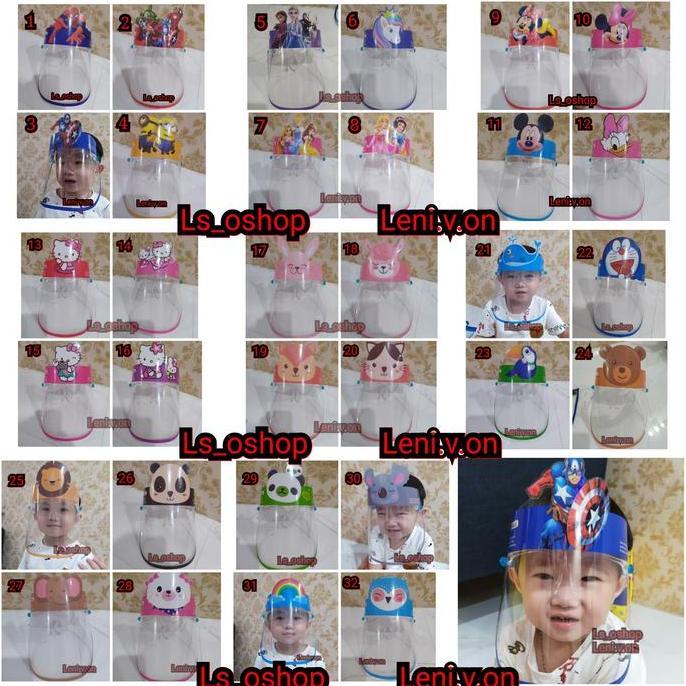 #####] Kaca Mata Faceshield Anak Karakter - Import