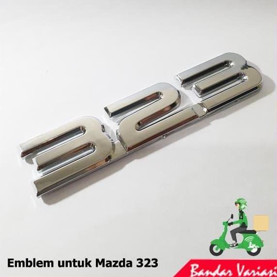 Emblem Untuk Mazda 323 Universal Bahan Plastik Finishing Chrome Harga Khusus