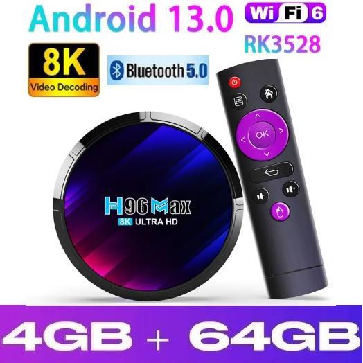 Whynot- Android Tv Box H96 Max 4Gb 128Gb Bluetooth Miracast Resolusi 8K
