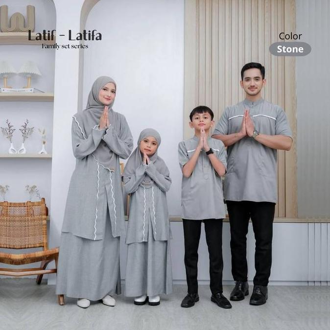 Riskirich Sarimbit Latif Latifa  Stone Baju Couple Keluarga Terbaru