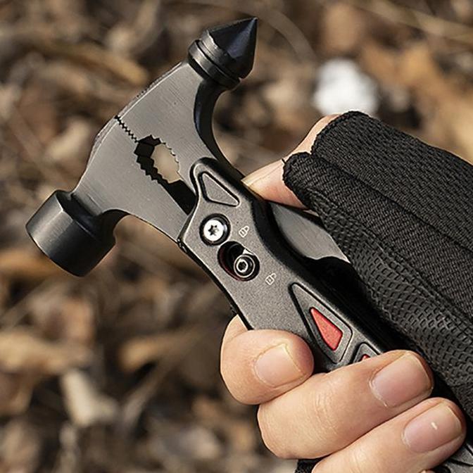Pisau Saku Lipat Mini Outdoor Survival Serbaguna Multi Tool Palu Tang terlaris