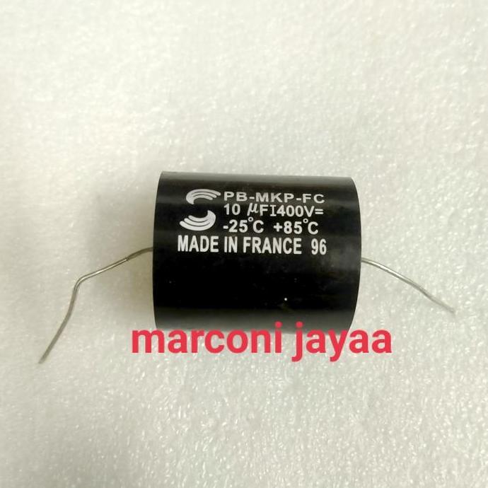 kapasitor 10uf 400V Solun axial 30mmx34mm READY