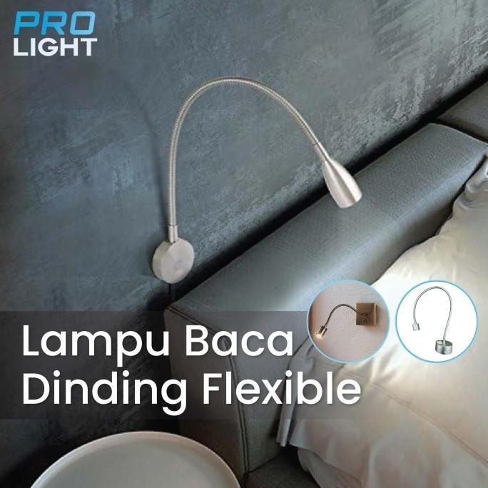 Lampu Baca Dinding Kamar Spiral Flexible - Bed Side Wall Lamp Light