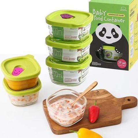 LOCK&LOCK LockNLock n Baby Food Glass Container Storage Wadah Mpasi