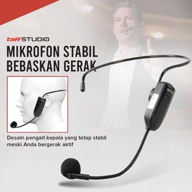 Yoiyoman- Mic Wireless 2.4G Microphone Model Bando Call Center Rechargeable