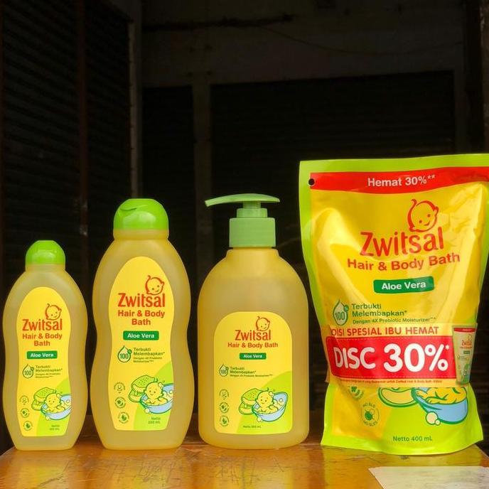 Bosbaby- Zwitsal Hair & Body Bath Alovera | Lembut Wangi & Segar Untuk Bayi Si Buah Hati | 100Ml | 2