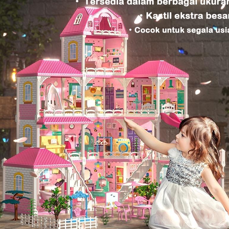 -ALS- mainan anak perempuan rumah Princess mainan Castle 86cm mainan rumah boneka mainan perempuan b