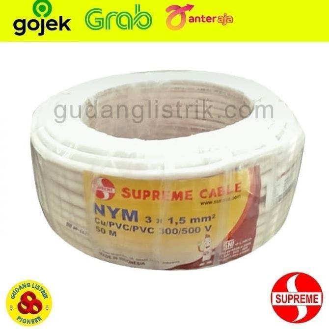 Supreme Kabel Nym 3X1.5Mm 50 Meter / Kabel Nym 3 X 1.5Mm @50M Supreme New Stok