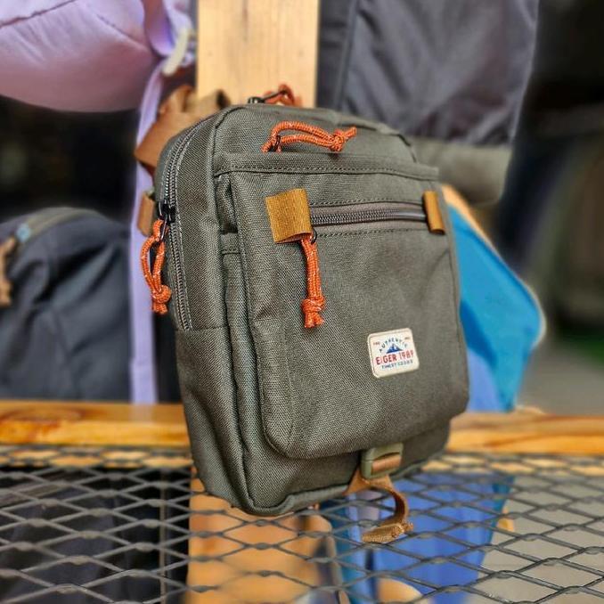 SLING BAG EIGER 9254 PORTEGE VERTICAL POUCH 1A-2L-TAS SELEMPANG COWOK-DAILY FASHION PRIA-OLIVE Ready