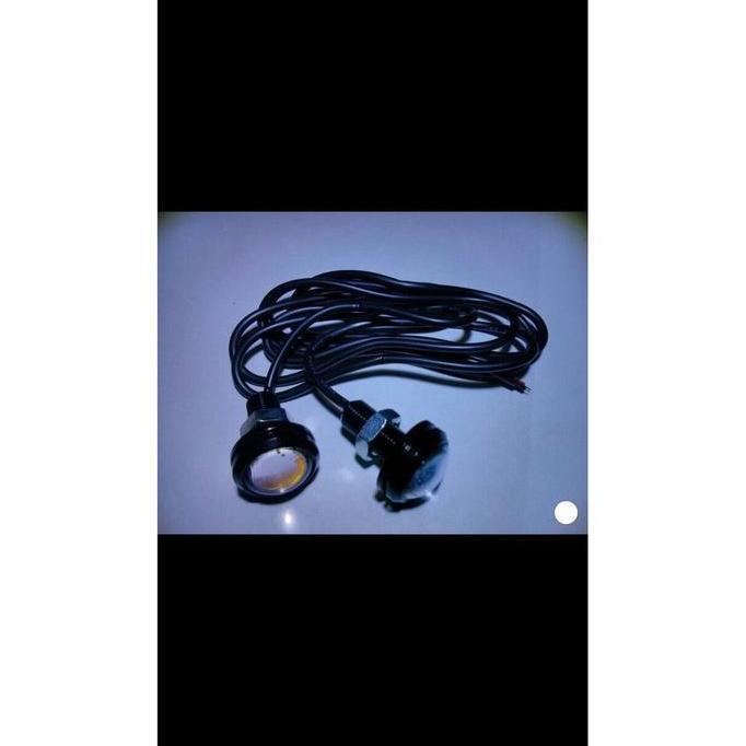LAMPU LED MATA ELANG EAGLE EYE 12V 23MM VARIASI/AKSESORIS MOTOR MOBIL HARGA 1PCS  KABEL PANJANG 