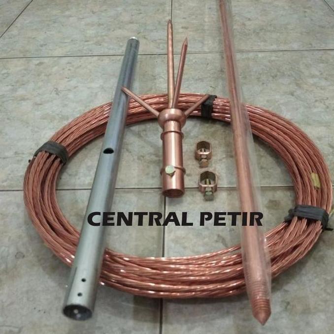 Penangkal Petir Trisula 1 Tombak Lengkap Tinggal Pasang Saja New Stok