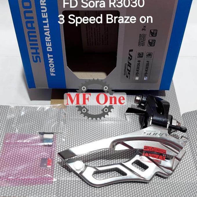 FD Sora R3030 3 Speed Shimano Triple Braze On Front Derailleur