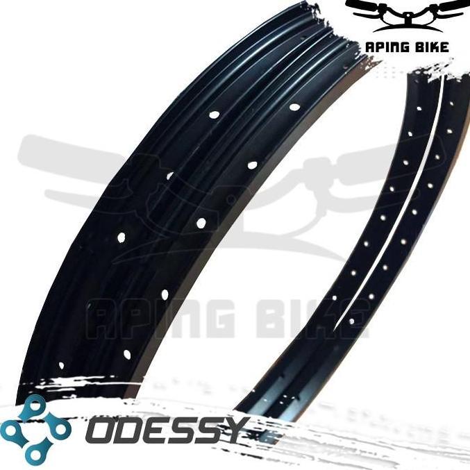 Velg Alloy Odessy 16 20H Hitam Rims Sepeda Pelek Aloy Sepeda
