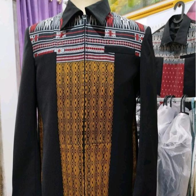 DV75 - JASKET KOMBINASI MOTIF SUMATERA