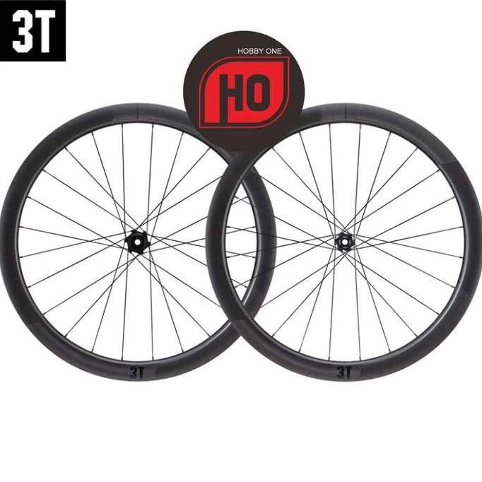 3T DISCUS 45/32 Ltd Stealth Carbon Clincher Tubeless Ready Wheelset