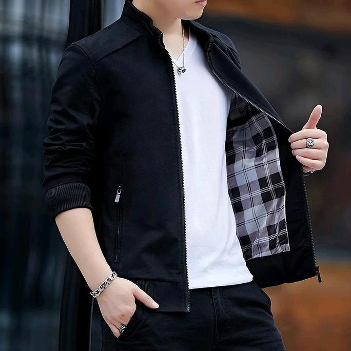 DF113 - Jaket pria Casual drill Kain Kantong Katun Distro