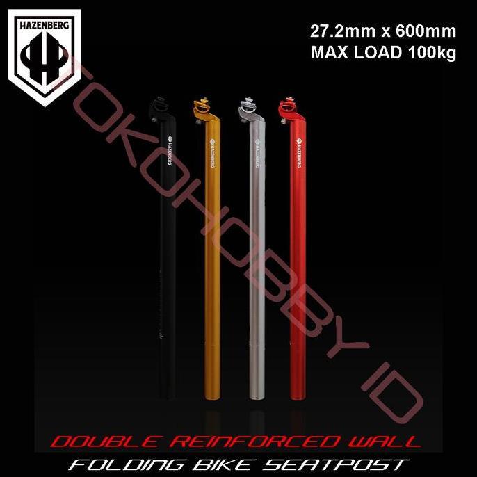 Seatpost Sepeda Lipat Seli Diameter 27.2 mm Panjang 600 mm HAZENBERG