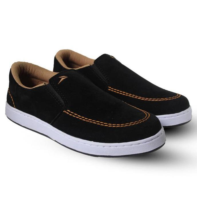 DB10 - SEPATU SLIP ON PRIA HITAM SNEAKERS SLOP PRIA TERBARU SEPATU KERJA SANTAI KULIAH Karet Flat Sh