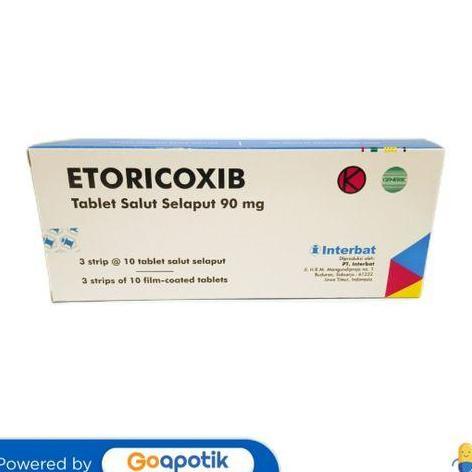 NEW ETORICOXIB INTERBAT 90 MG BOX 30 TABLET