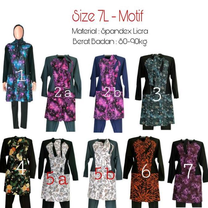 Baju Renang Muslim Jumbo. Size 7L. 80-90kg