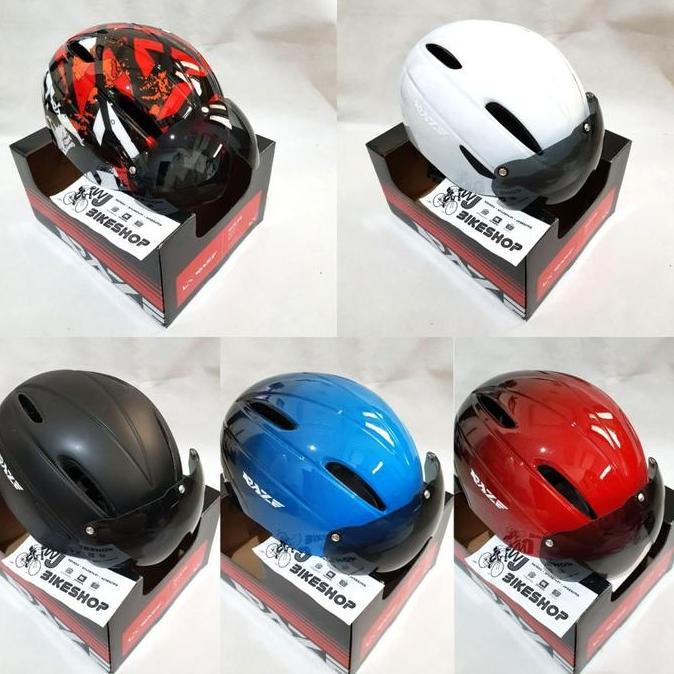 HELM SEPEDA RAZE R18 VISOR KACAMATA