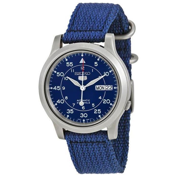 Seiko 5 SNK807K2 Automatic 21 Jewels Blue Military Nylon Strap terlaris