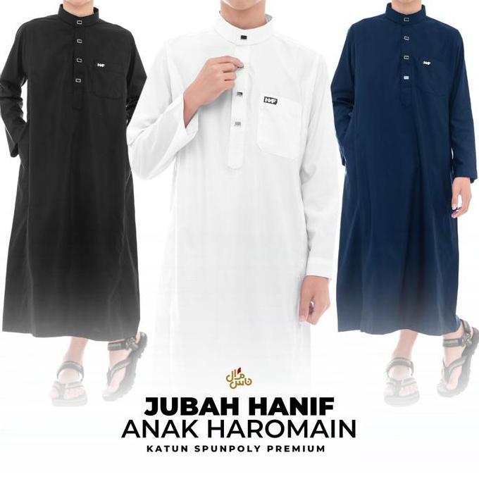 Jubah Hanif Anak Laki Laki Haromain Premium  Lengan Panjang Original