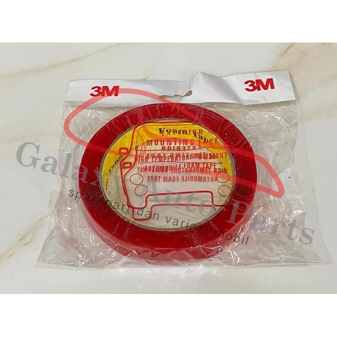 Esolasi isolasi bolak balik 3m merah gel jelly bening lebar