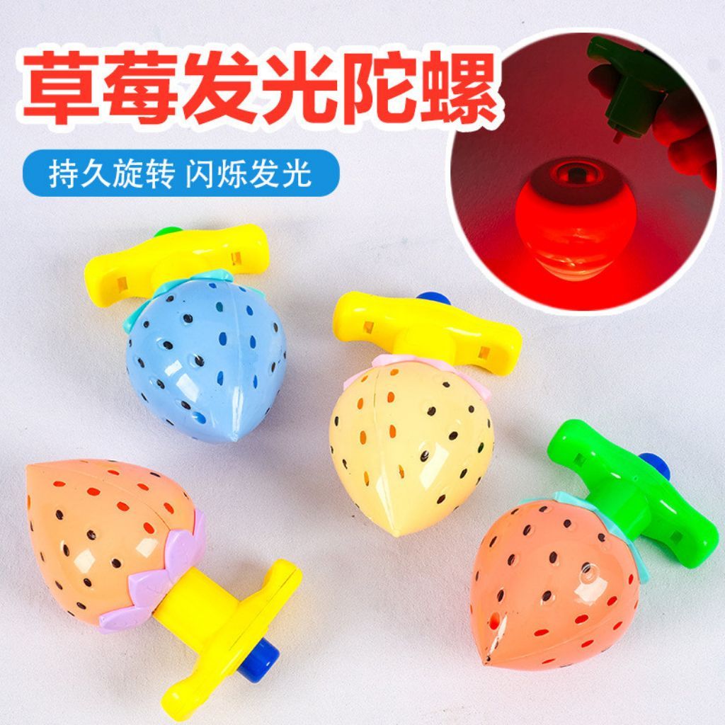 Gasing Lampu Mainan Anak Gasing Beyblade Lampu Karakter Stroberi