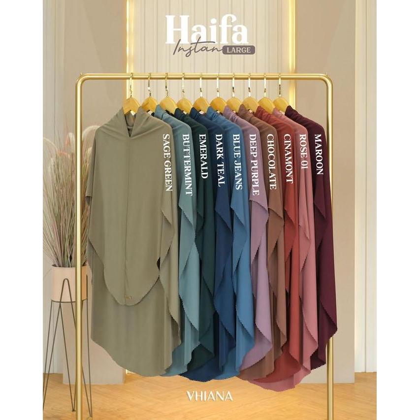 [VHIANA] Haifa Bergo Instan Jumbo by Vhiana Cantik Jilbab Lembut Nyaman