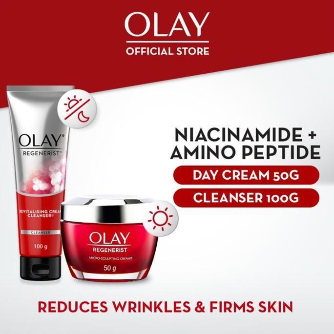 [Special Denise Chariesta] Olay Regenerist Set Ritual Krim Pelembab Pagi & Sabun Muka Anti Aging
