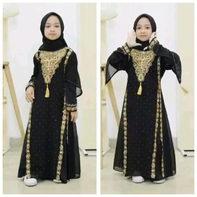 Abaya Anak Irana Bordir Varian Warna Elegan Gamis Muslim Anak Cewek Nyaman Dipakai
