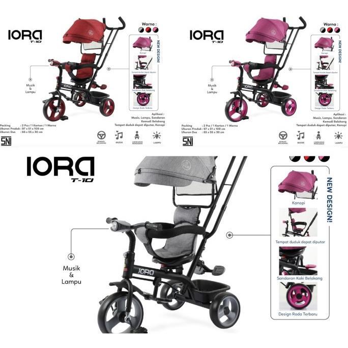 [TA] Sepeda Roda 3 Stoler Lipat Anak Bayi Tricycle Dorong PMBA
