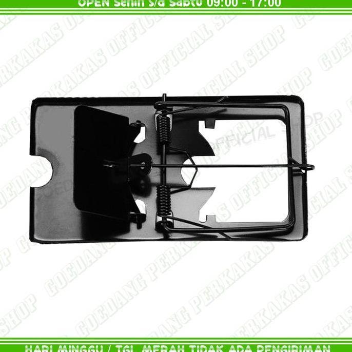 Perangkap Jebakan Tikus Besi Hitam 17Cm / Jepretan Tikus Besar