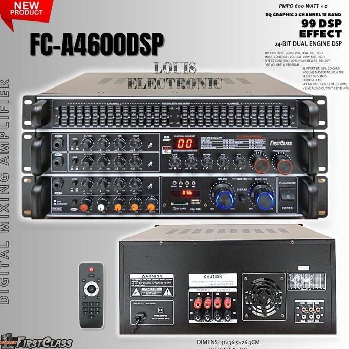 Amplifier Karaoke FIRSTCLASS FC-A4600DSP A4600DSP 99 Dsp ORIGINAL