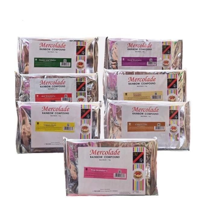 Mercolade Coklat Batang 1kg / Coklat Blok Warna Warni Rasa Buah 1kg
