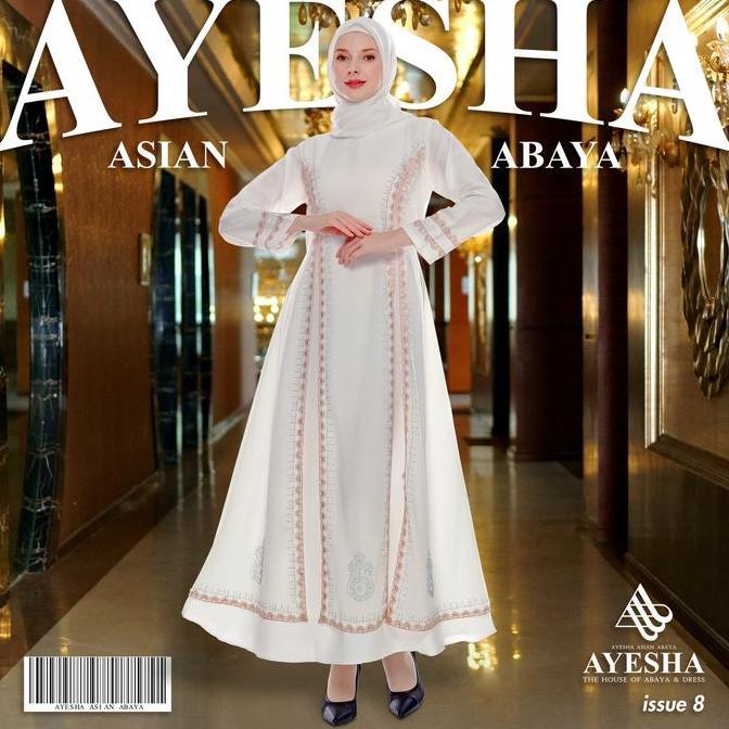 Gamis Putih Wanita Abaya Turkey Mewah Elegan Premium Terbaru