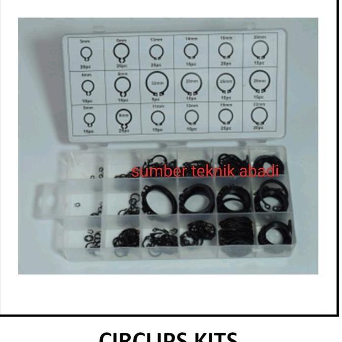 TERBARU - circlip kit / snap ring set / c ring snap per box