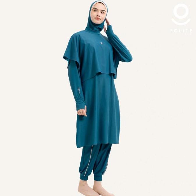 POLITE SWIM Baju Renang Muslimah 1Whale Dusty Nude