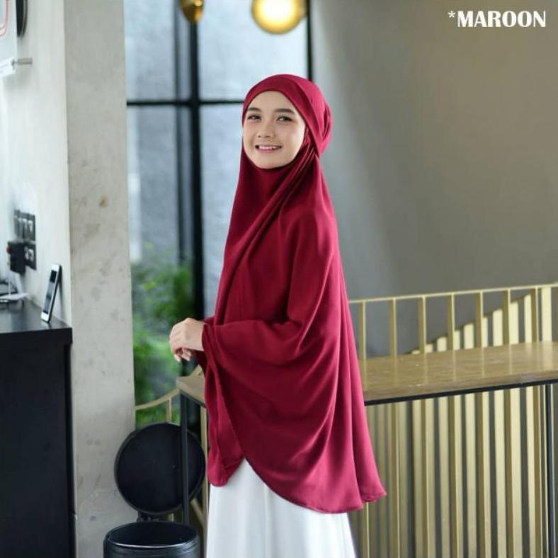 CUCI GUDANG Halima Jilbab Syari Bahan Jersey Premium Hijab Kerudung Bergo Instan French Khimar Cadar