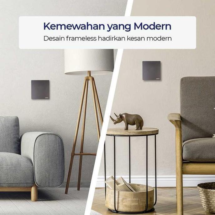 BIANCHELO Saklar Lampu Rumah OWEISEN Frameless Luxury Panel 2 Arah 1 2 3 Tombol