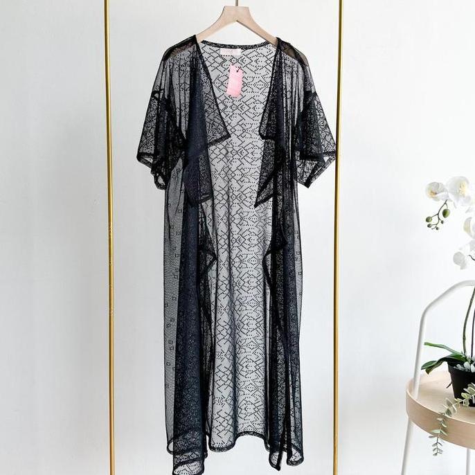 Emikoawa Outer Lace Brukat Brokat Wanita Kondangan Emikoawa Luaran Blazer