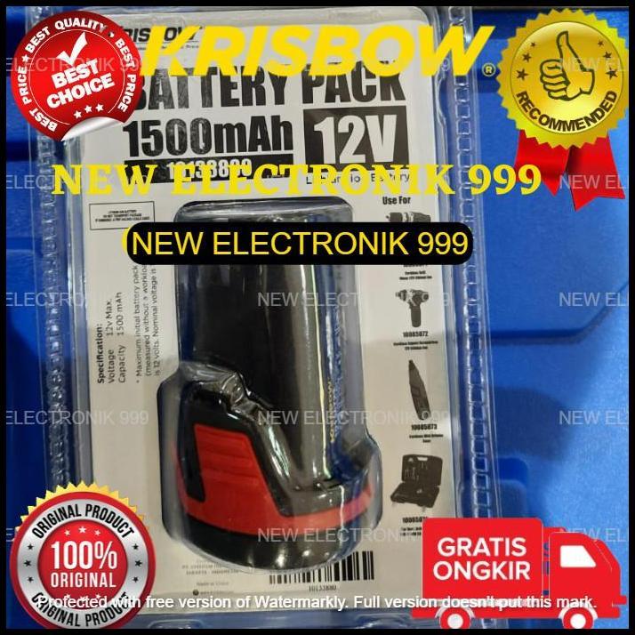 HOT DEAL BATERAI BOR KRISBOW 12V UNTUK BOR KRISBOW 12V 1.5 AH