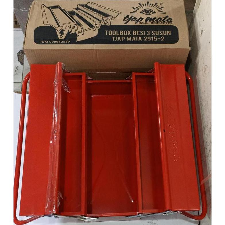 Tjap Mata Tool Box Besi 3 Susun Toolbox Perkakas Heavy Duty