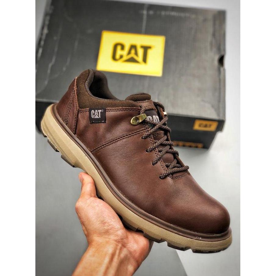 Original Caterpillar Men Work Genuine Leather Boot Shoes 23 terlaris