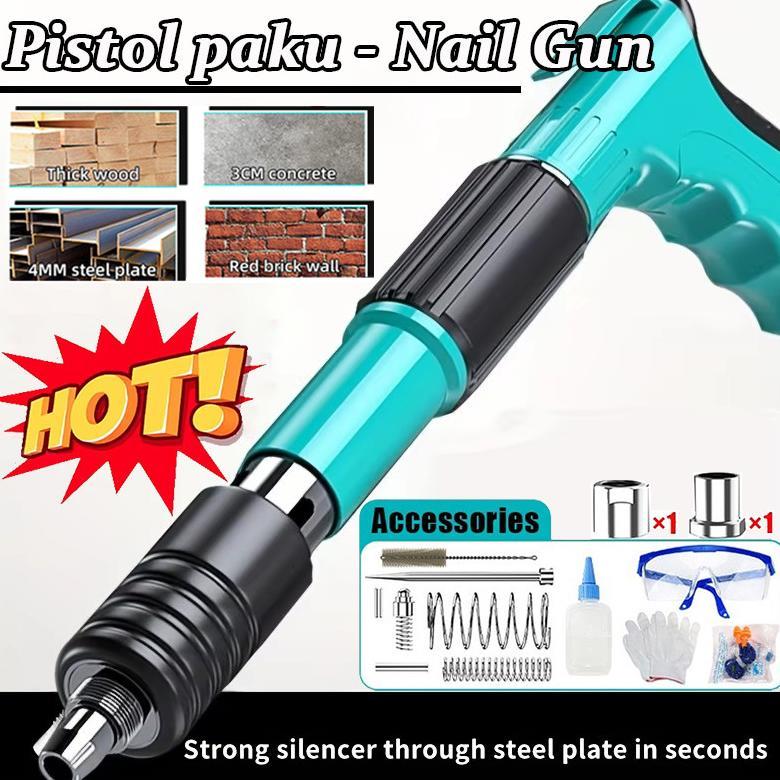 [NEW] Ready StockPaku Tembak Beton Pistol Paku / Pistol Pengencang / Mesin Paku Beton Nail Gun Faste