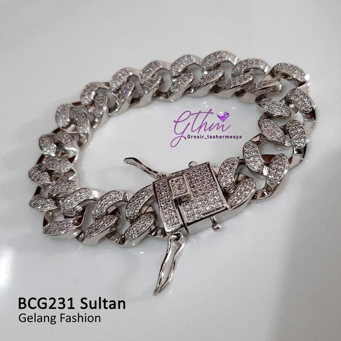 Gelang Tangan Wanita BCG231 Sultan Mewah Warna Gold Silver Model Tas Cocok Untuk Pesta Kondangan Bra