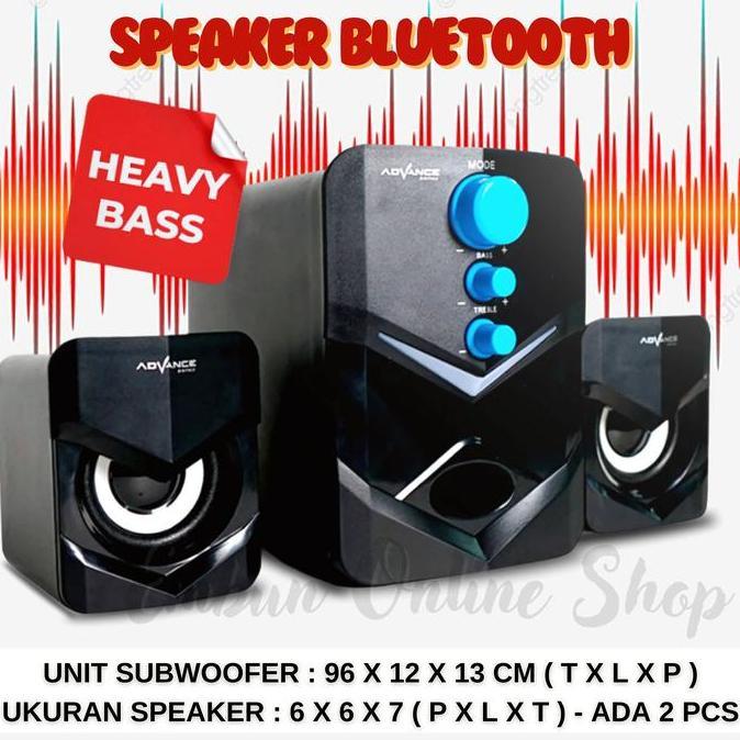 Salon Aktif Full Bass Advance RGB CLS-201Bt / Speaker TV Full Bass / Speaker Bluetooth USB Komputer 